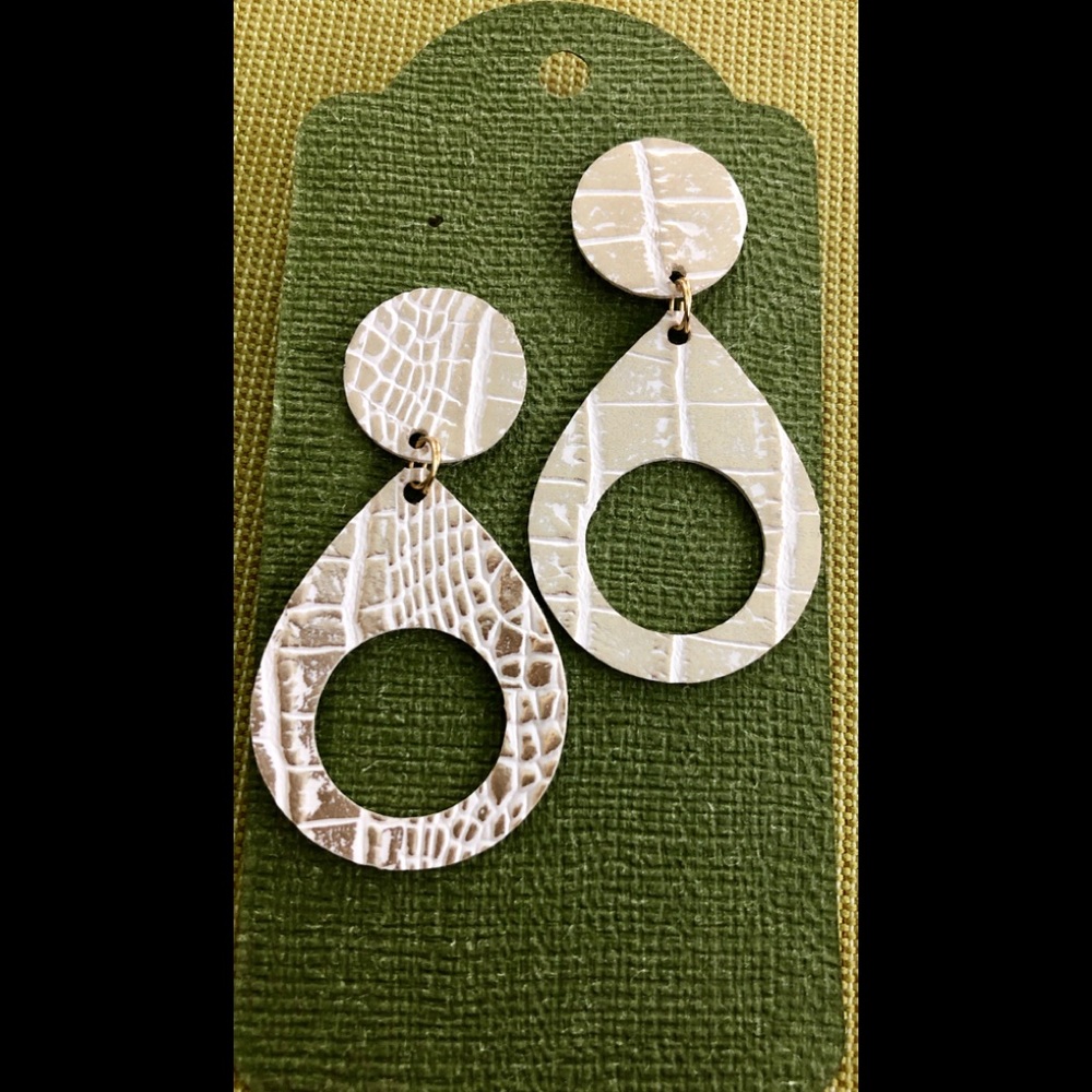 Earrings, Croc, NWT Faux Leather